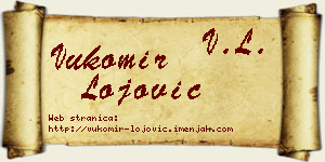 Vukomir Lojović vizit kartica